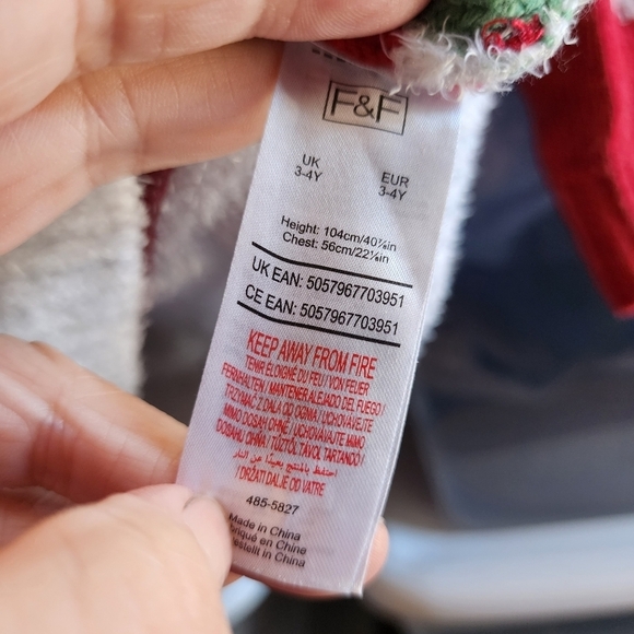 F&F Three Dimensional Reindeer Red Crew Neck Ugly Christmas Sweater Childs 3-4Y - Picture 9 of 10